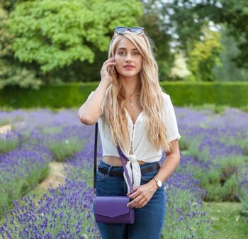 Pochette en cuir faite à la main - marron châtaigne 6