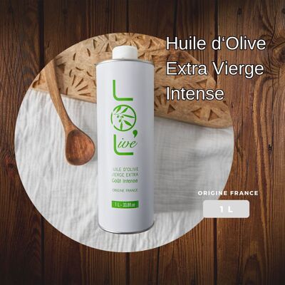 Huile d'olive Intense - Fruité Vert Vierge Extra 1L - Picholine - France / Provence