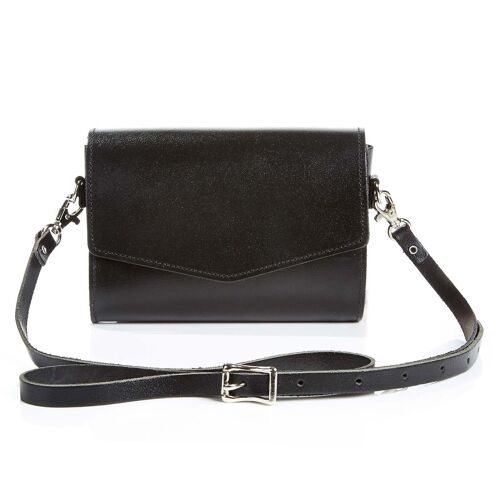 Handmade Leather Clutch Bag - Black