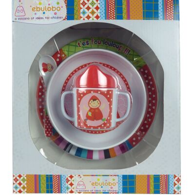 Coffret Chaperon Assiette, NOUVEAU BOL, Cuillère, et Mug