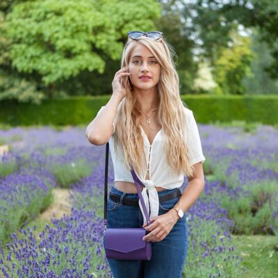 Pochette in pelle fatta a mano - Marrone scuro
