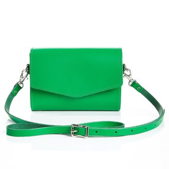 Pochette en cuir faite à la main - Vert classique 4