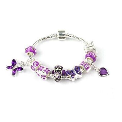 Children's 'Fairy Wishes' Silver Plated Charm Bead Bracelet 16cm