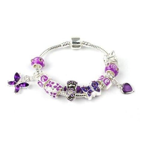 Children's 'Fairy Wishes' Silver Plated Charm Bead Bracelet 18cm