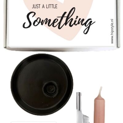 Geschenkbox Kerzen Schwarz "Just a little Something" Liebe