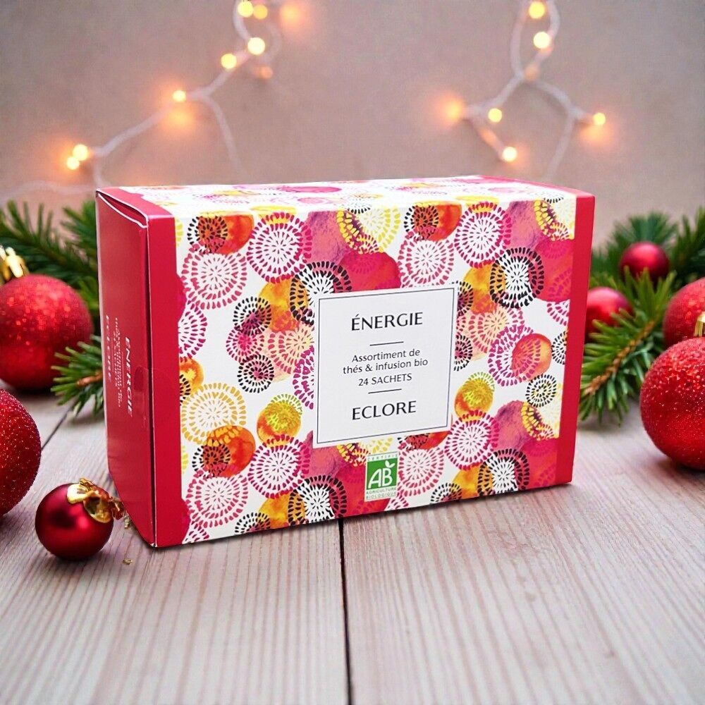 Box of teas and organic guayusa Energy