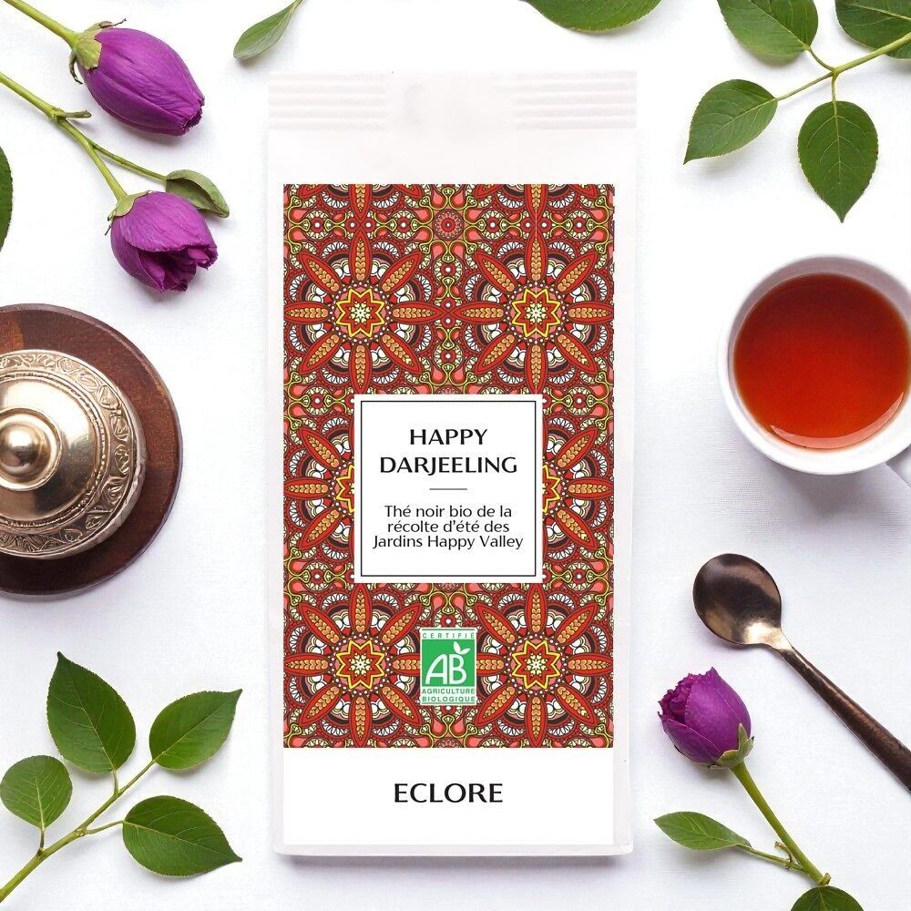 Thé noir bio Happy Darjeeling - Vrac 85 g