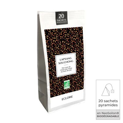 Lapsang Souchong organic smoked tea - 20 pyramid bags
