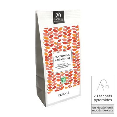 Organic herbal tea with Cocooning & Comfort spices - 20 pyramid sachets