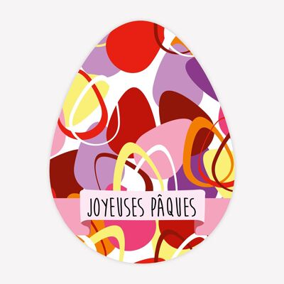 Oeuf Joyeuses Pâques - 100 pcs - 2,3 x 3 cm