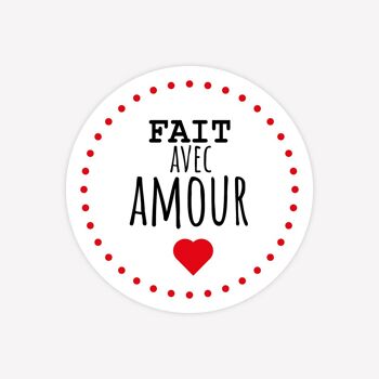 Fait avec Amour - 100 pcs - 3 cm