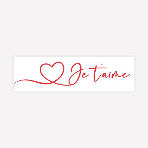 Je t'aime - 100 pcs - 4 x 1,2 cm