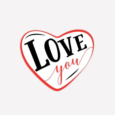 Love You heart - 100 pcs - 3 cm