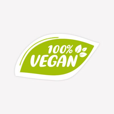 100% Vegan - 100 pcs - 3 x 1,7 cm
