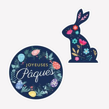 Joyeuses Pâques - 2 modèles - 100 pcs - 3 cm