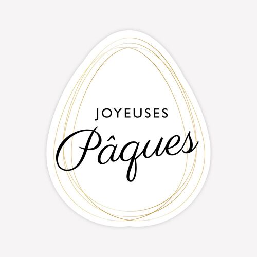 Oeuf Joyeuses Pâques - 100 pcs - 2,3 x 3 cm 1