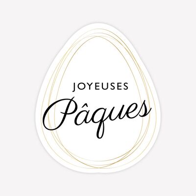 Oeuf Joyeuses Pâques - 100 pcs - 2,3 x 3 cm 1