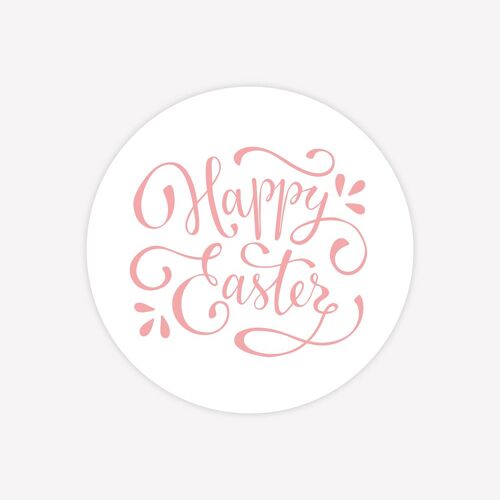 Happy Easter - 100 pcs  - 3 cm