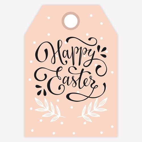 Étiquette Happy Easter - 100 pcs - 2 x 3 cm