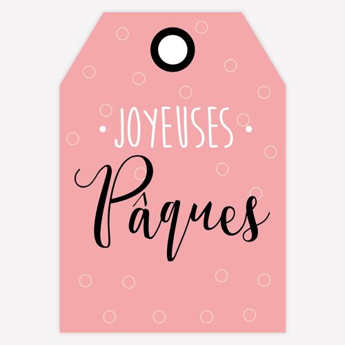 Étiquette Joyeuses Pâques - 100 pcs - 2 x 3 cm _2