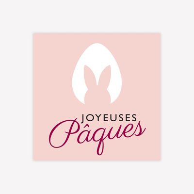 Joyeuses Pâques rose - 100 pcs - 2,5 cm