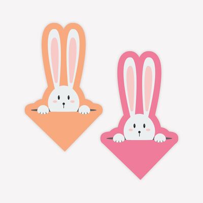 Rabbit to stitch 2 models - 100 pcs - 3 x 1.8 cm