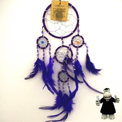 Silver beaded dream catchers in various colours