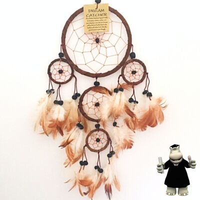 5 ring suede leather dream catchers in various colours