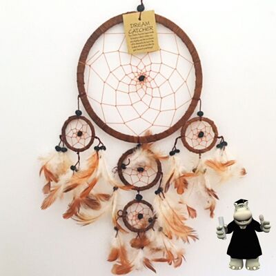 Large 5 ring leather suede dream catchers in various colours