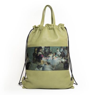 The Sofia backpack  Khaki greenArtist  Degas
