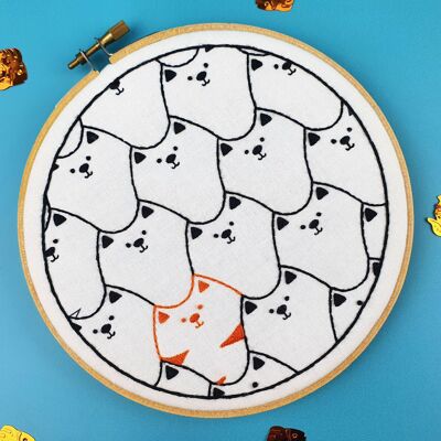 Cats Pet Handmade Embroidery Kit Hoop Art