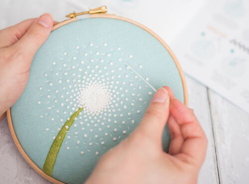 Dandelion Handmade Embroidery Kit Hoop Art