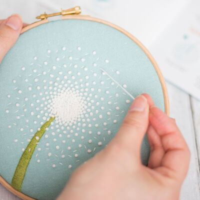 Dandelion Handmade Embroidery Kit Hoop Art
