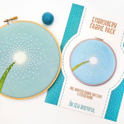 Dandelion Handmade Embroidery Pattern Fabric Pack