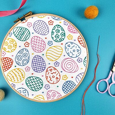 Easter Eggs Handmade Embroidery Kit Hoop Art