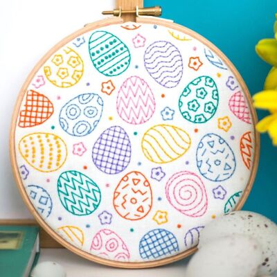 Easter Eggs Handmade Embroidery Kit Hoop Art