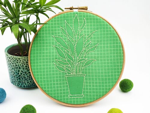 Houseplant Botanical Handmade Embroidery Kit Hoop Art