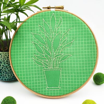 Plante d'intérieur botanique Kit de broderie à la main Hoop Art