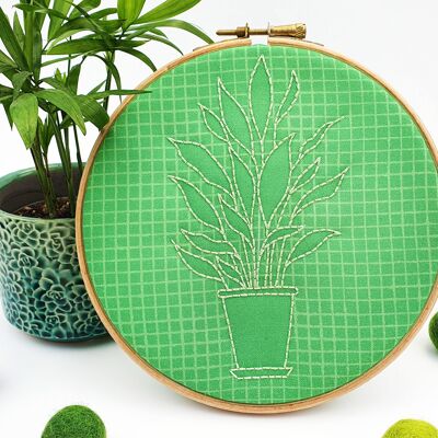 Houseplant Botanical Handmade Embroidery Kit Hoop Art