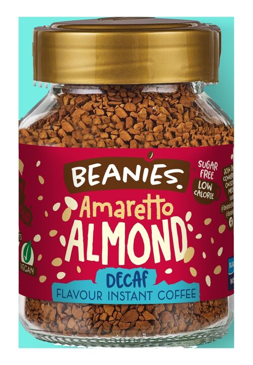 Beanies Decaf 50g -  Amaretto Almond Flavoured Instant Coffee