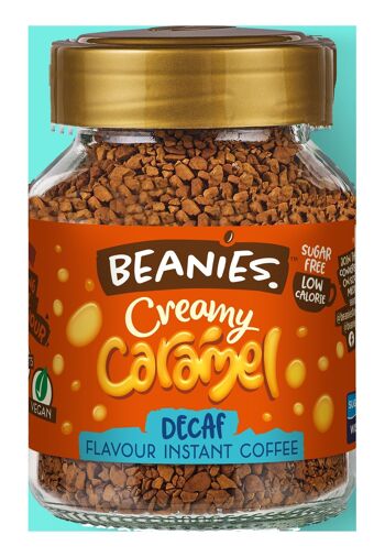 Beanies Decaf 50g - Café instantané aromatisé au caramel crémeux 1