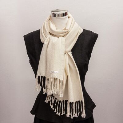 Open Water Scarf with twisted fringe