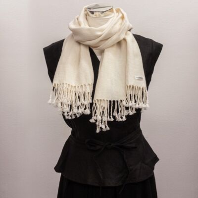 Ripple Scarf with twisted fringe