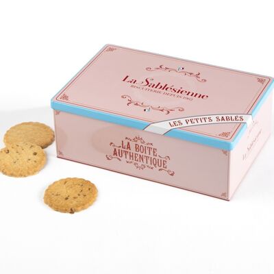 Galletas de mantequilla surtido de galletas de mantequilla naturales y de caramelo - "Authentique" caja metálica 300g