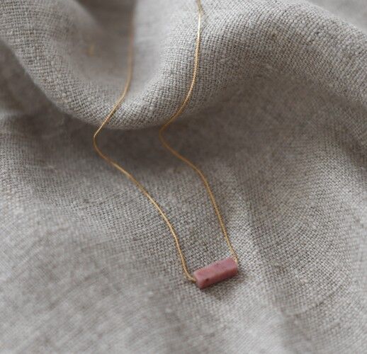 RHODONIT-STEIN-HALSKETTE