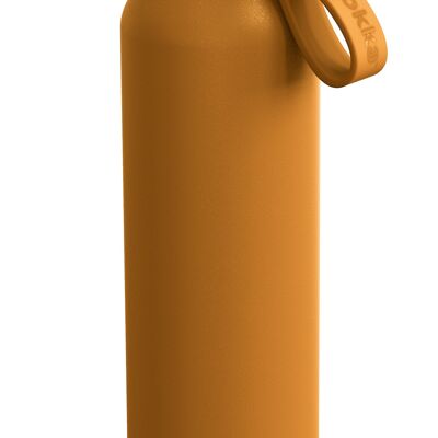 QUOKKA SOLID STAINLESS STEEL THERMAL BOTTLE WITH STRAP AMBER 630 ML