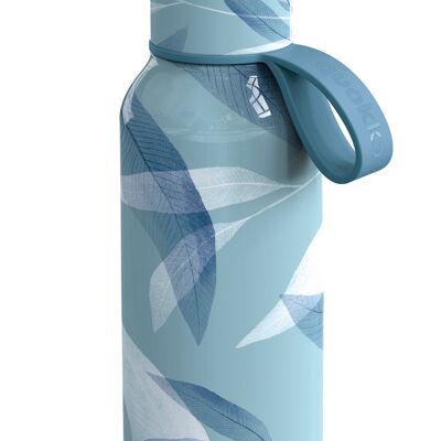 QUOKKA SOLID STAINLESS STEEL THERMAL BOTTLE WITH STRAP BLUE WIND 510 ML