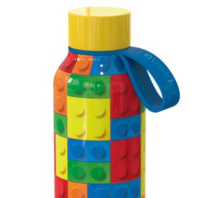 Quokka kids botella termo solid con colgador color bricks 330 ml