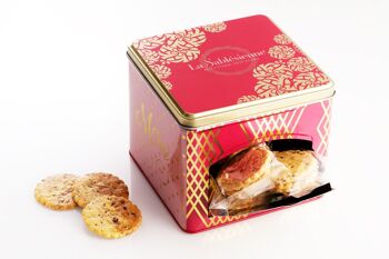 Biscuits sablés aux pépites de chocolat - boite métal distributrice "La scintillante" 300g 1