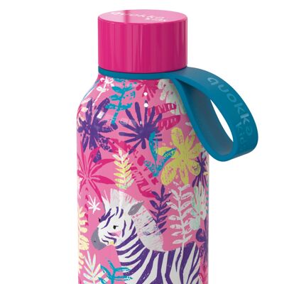 Quokka kids botella termo solid con colgador zebras 330 ml